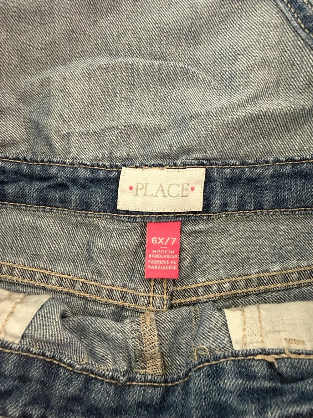 The Children's Place Denim Overall Shorts - Medium Blue